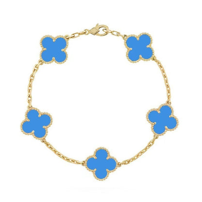 Four Leaf Grass Flower Bracelet