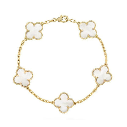 Four Leaf Grass Flower Bracelet