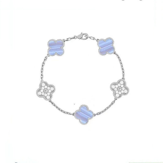 Four Leaf Grass Flower Bracelet