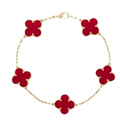 Four Leaf Grass Flower Bracelet