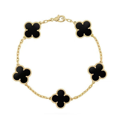 Four Leaf Grass Flower Bracelet